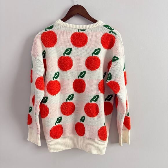 Unbranded Womens Knitted Orange Sweater Casual Cute Loose Pullover Fruit Texture - Picture 6 of 6